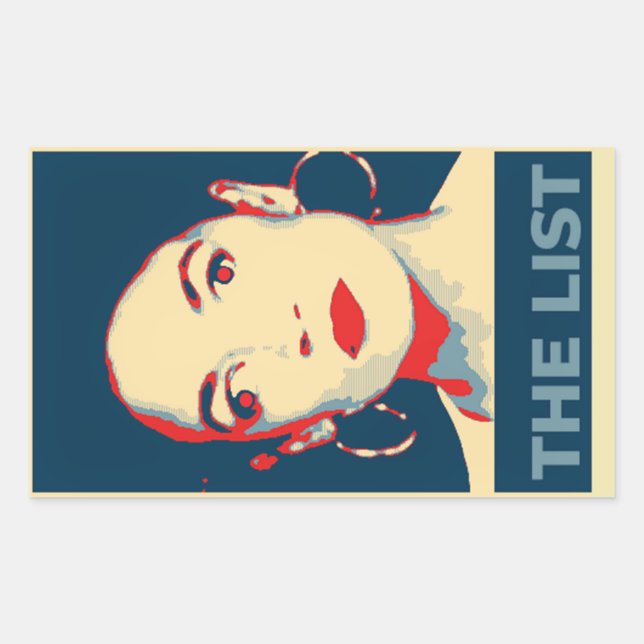 AOC and Her List Rectangular Sticker (Front)
