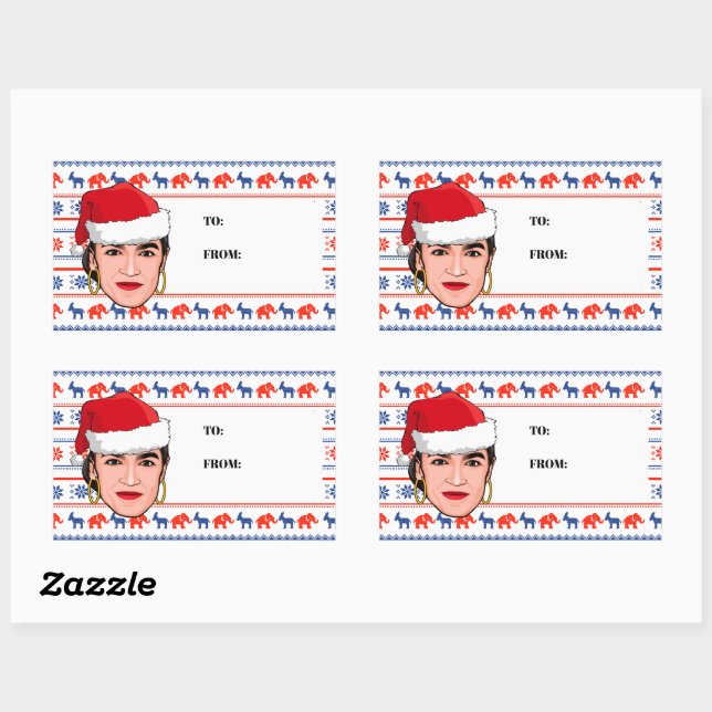 AOC Christmas Rectangular Sticker (Sheet)