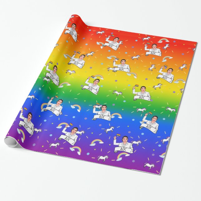 AOC Pride Wrapping Paper (Unrolled)
