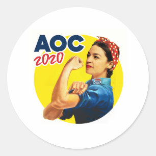 AOC the Riveter 2020 Classic Round Sticker