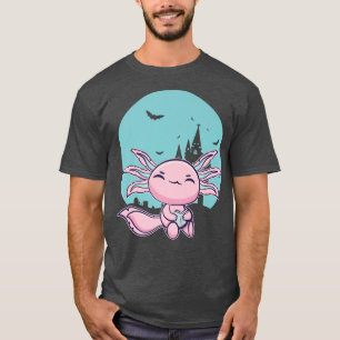 Aolotl Read Book Ambystoma Meicanum Meican Vaporwa T-Shirt