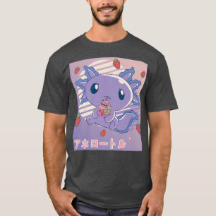 Aolotl Strawberry Milk Retro Kawaii Japan Aolotl  T-Shirt
