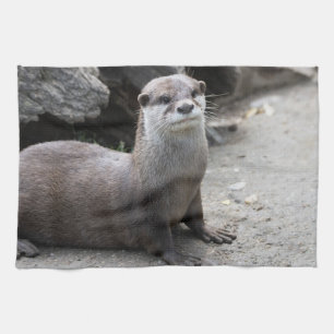 Aonyx cinerea tea towel