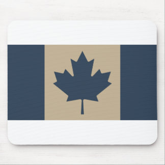 (AOP) Canadian Flag Navy/Tan - Mouse Pad