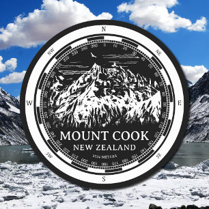 Aoraki Mount Cook - Canterbury New Zealand Round Paper Coaster