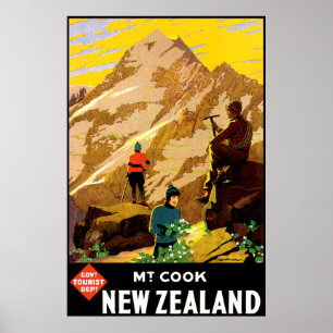 Aoraki Mount Cook New Zealand Poster