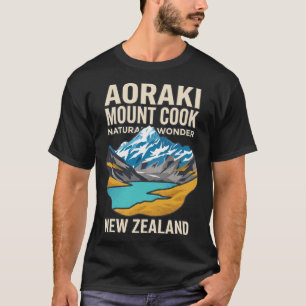Aoraki Mount Cook New Zealand Vintage Travel T-Shirt