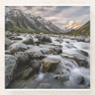 Aoraki Mt. Cook National Park   New Zealand Glass Coaster
