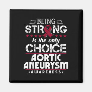 Aortic Aneurysm Gift Burgundy Ribbon _1 Magnet
