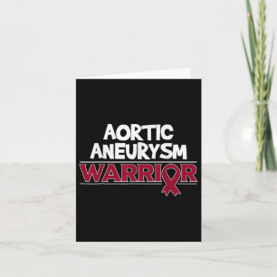 Aortic Aneurysm Survivor Burgundy Ribbon Card
