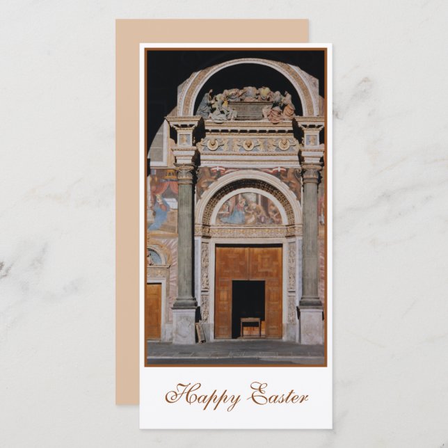 Aosta Cathedral, Italy, Easter Holiday Card (Front/Back)