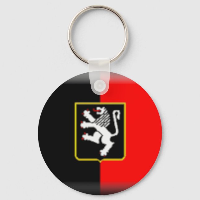 Aosta Valley Flag Key Ring (Front)