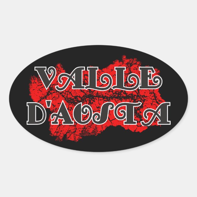 Aosta Valley Oval Sticker (Front)