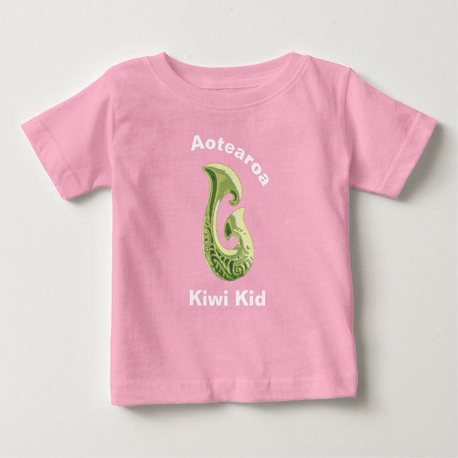 Aotearoa fish hook toddler  baby T-Shirt (Front)
