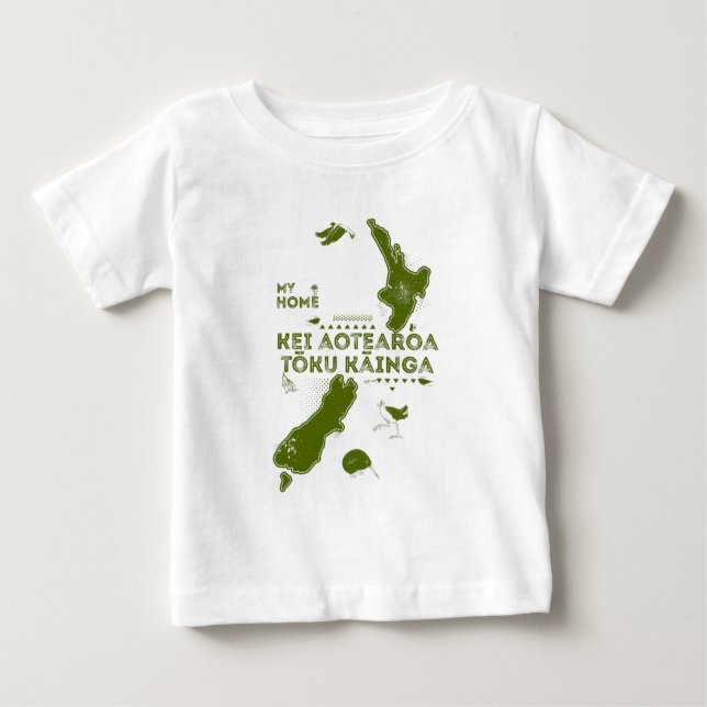 Aotearoa is my home baby T-Shirt (Front)