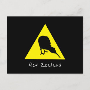 Aotearoa & Kiwi Bird, Nocturnal New Zealand travel Postcard