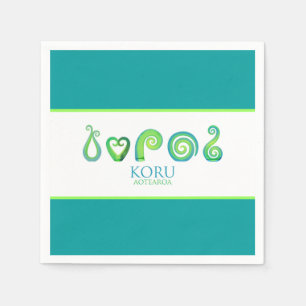 Aotearoa New Zealand Koru - Green Napkin