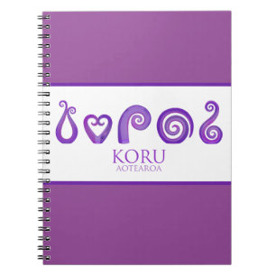 Aotearoa New Zealand Koru - purple Notebook