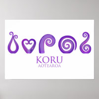 Aotearoa New Zealand Koru - purple