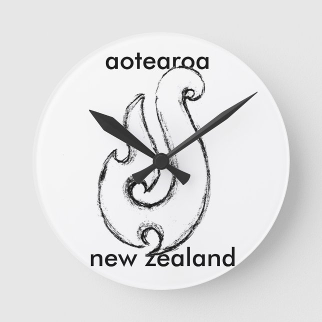 aotearoa new zealand round clock (Front)