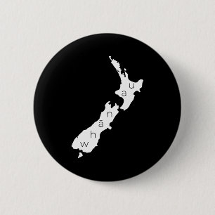 Aotearoa New Zealand With Kiwi Whanau Maori 6 Cm Round Badge