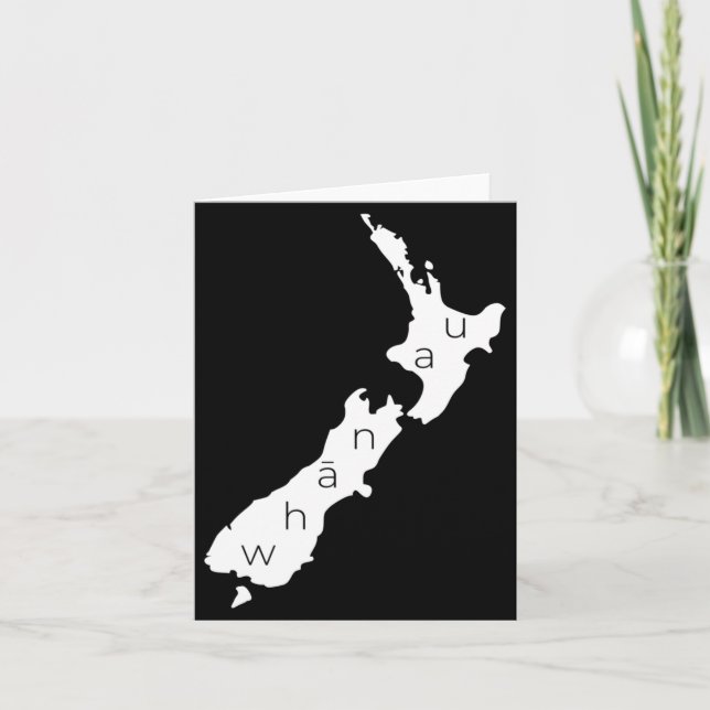 Aotearoa New Zealand With Kiwi Whanau Maori  Card (Front)