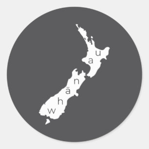 Aotearoa New Zealand With Kiwi Whanau Maori  Classic Round Sticker