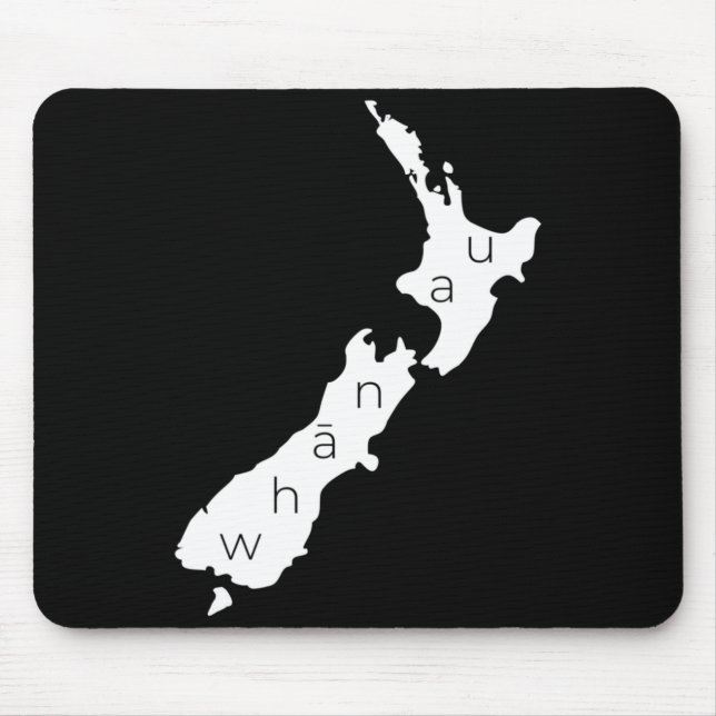 Aotearoa New Zealand With Kiwi Whanau Maori  Mouse Pad (Front)