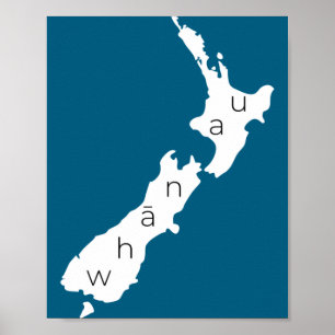 Aotearoa New Zealand With Kiwi Whanau Maori  Poster
