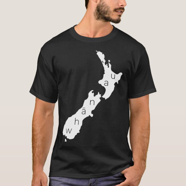 Aotearoa New Zealand With Kiwi Whanau Maori  T-Shirt (Front)