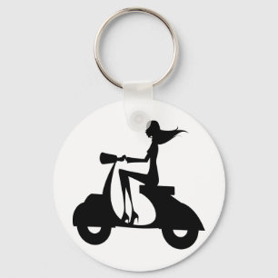 AP028 Girl Scooter Key Ring