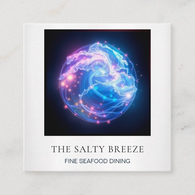 *~* AP13 Waterfront Realtor Manager agent  99 Square Business Card (Front)