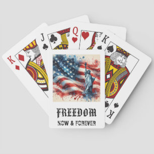 *** AP16 STATEUE of LIBERTY 5 American Flag Play Playing Cards