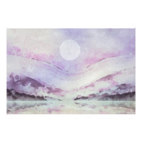 *~* AP19 PURPLE Abstract Landscape Sun art