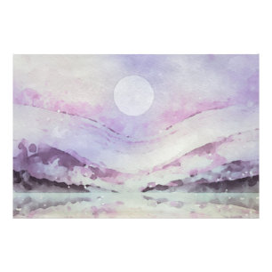 *~* AP19 PURPLE Abstract Landscape Sun art Photo Print