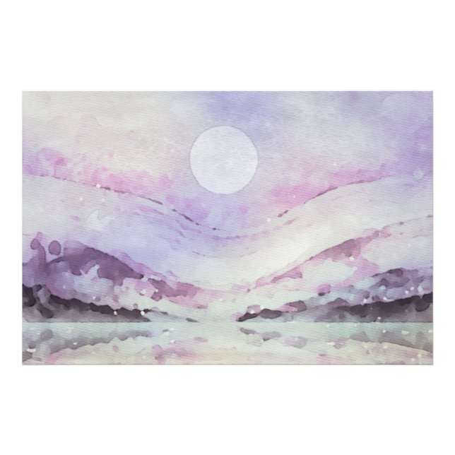*~* AP19 PURPLE Abstract Landscape Sun art Photo Print (Front)