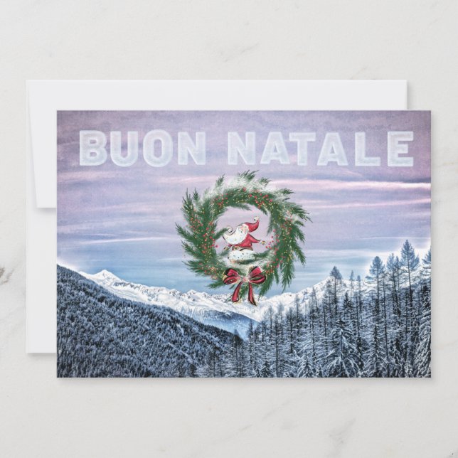 * AP20 BUON NATALE Italian Language Christmas Invitation (Front)