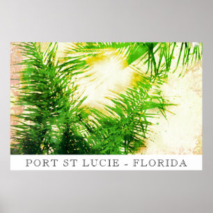 *~*  AP25 Travel Tropical Palm Trees - Personalize Poster
