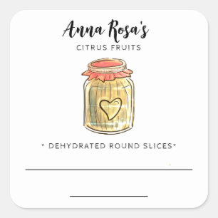 *~* AP30 Dehydrated Citrus Fruit Blank Jar Label