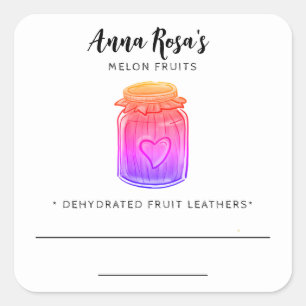 *~* AP30 Dehydrated Fruit Leathers Blank Jar Label