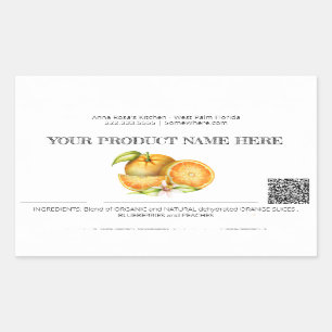 *~* AP30 DEHYDRATED Fruit QR PHOTO Rectangular Sticker
