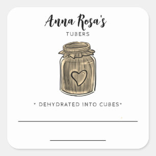 ** AP30 Dehydrated Tubers Blank Jar Labels . Gold~