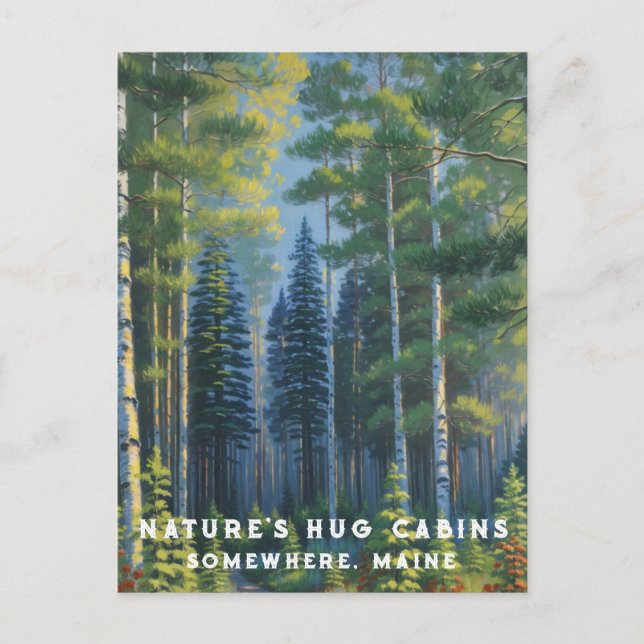 *~* AP49 Nature Maine Forest Woods Vacation Path Postcard (Front)