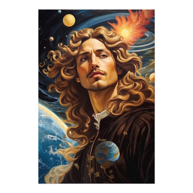 *~* AP50 Fantasy Universe Cosmic Handsome  Flower  Photo Print (Front)