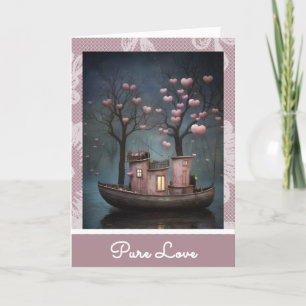 *~* AP51  20 Love Boat Hearts Romantic Valentine Holiday Card