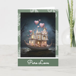 *~* AP51 Love Boat Hearts Romantic Valentine 21 Holiday Card