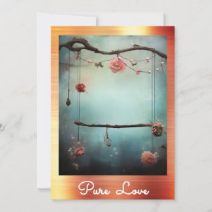 *~* AP51 Romantic Swing Hearts Valentine Serene 1 Invitation