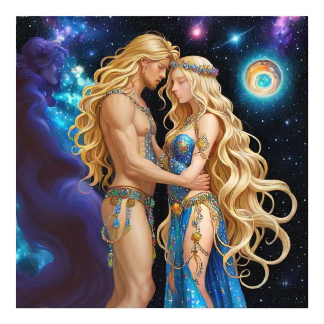 *~* AP58 Galactic Women Man Fantasy  Photo Print (Front)