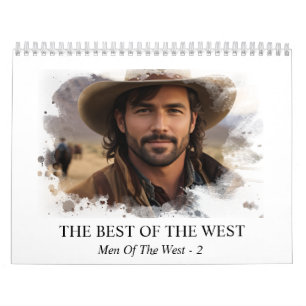 *~* AP59 Men Man Wild West Cowboy 2 Calendar