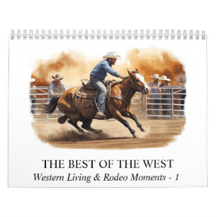 *~* AP59 Western Cowboy Horse Rodeo Calendar